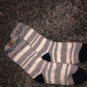 Never worn bear claw fuzzy socks
